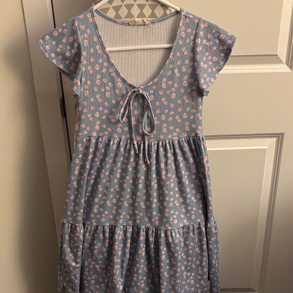 Floral Blue Dress